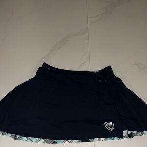 Women's Navy Skirt with Plaid Trim NIKE